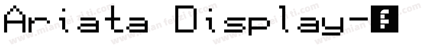 Ariata Display字体转换